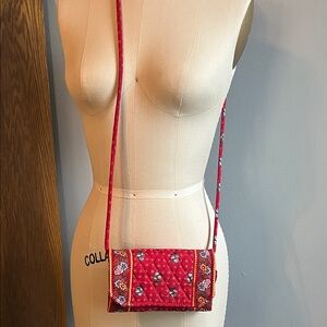 Vera Bradley Red Quilted Crossbody Bag